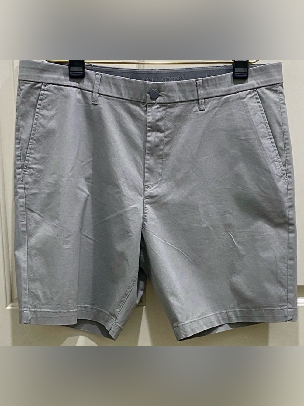 English Laundry Men’s Grey Textured SZ 38 Casual Travel Summer Golf Shorts